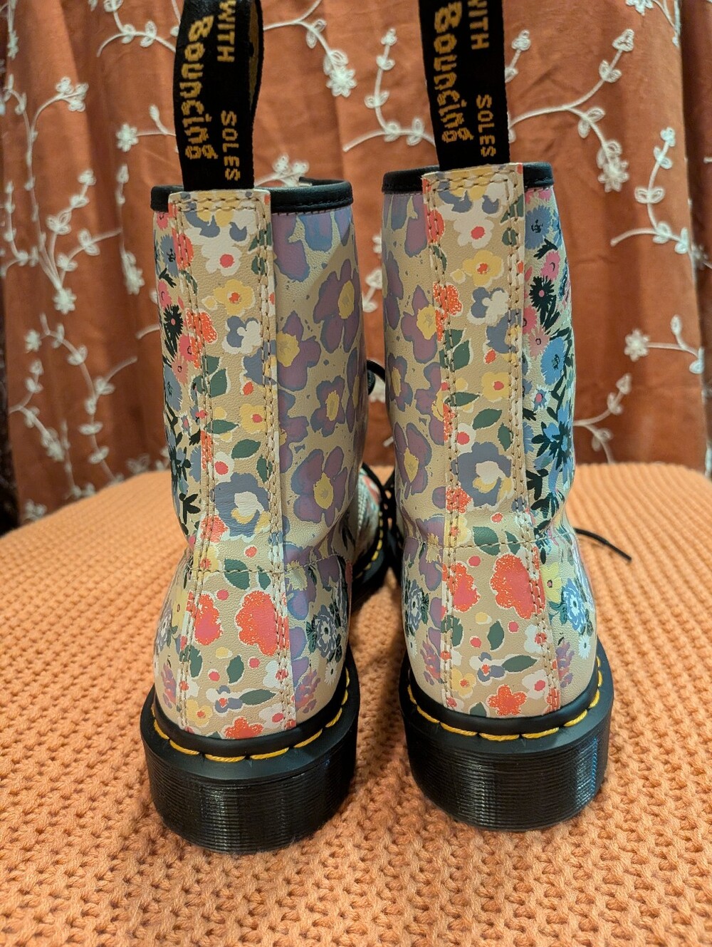 Doc Martens 1460 Floral Mash-Up Boots - Picture 3 of 8